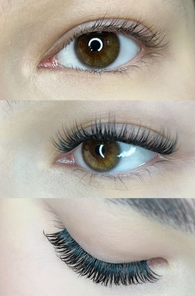 cluster lashes application